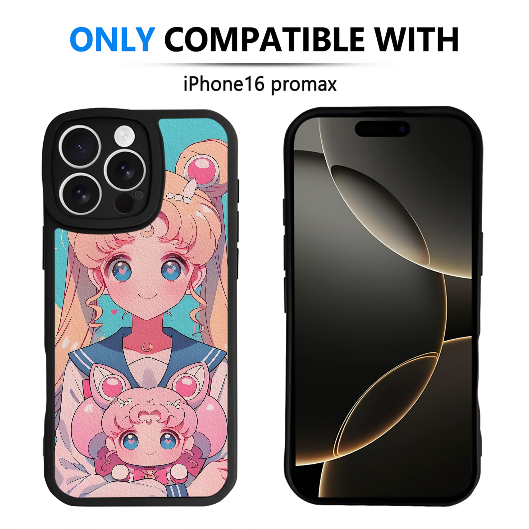 （画像用） 美少女戦士セーラームーン Sailor Moon 【iPhone 16シリーズ対応】シリコンスマホケース（レザー調） 材質：シリコン